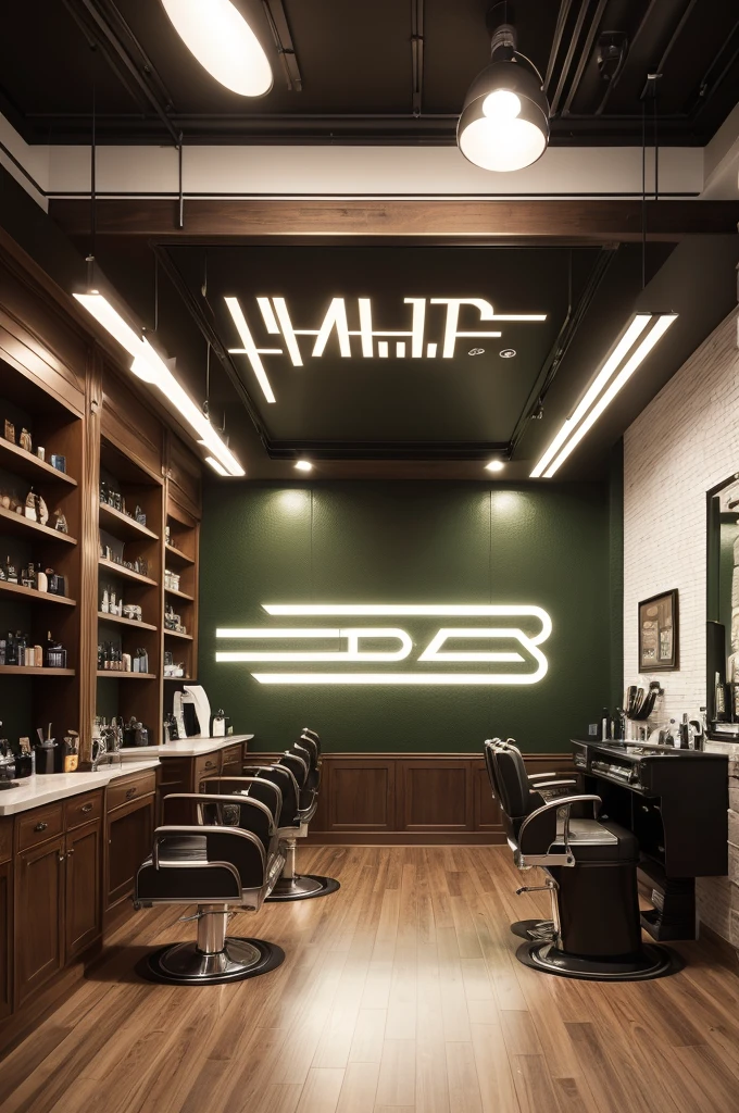 "Create a logo for a barbershop featuring the letters 'MIND 7'. The logo should be styled to incorporate elements reminiscent of the barbershop environment and services, such as scissors, razors, combs, or customer silhouettes. Use a sturdy, masculine font for the letters 'MIND', and creatively integrate the number '7' within the composition. Colors should reflect the classic, masculine ambiance of a barbershop, such as shades of brown, black, silver, or moss green. The logo should convey professionalism, confidence, and a touch of modernity, suitable for use in both print and digital media."