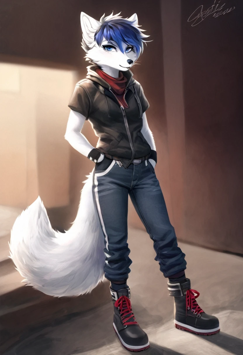 Arctic fox as a well endowed Tomboy 