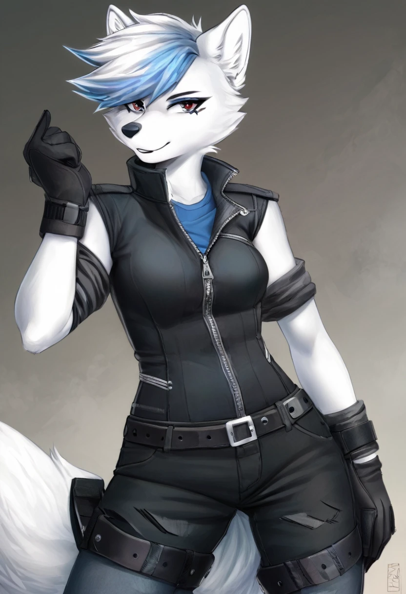 Arctic fox as a well endowed Tomboy 