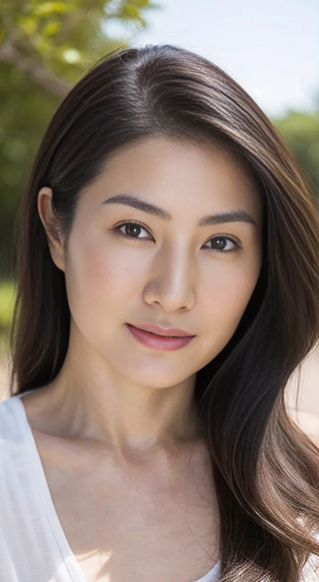 (Gorgeous 45 year old middle-aged Japanese female model),Facial wrinkles、Fine dirt、Sunburn