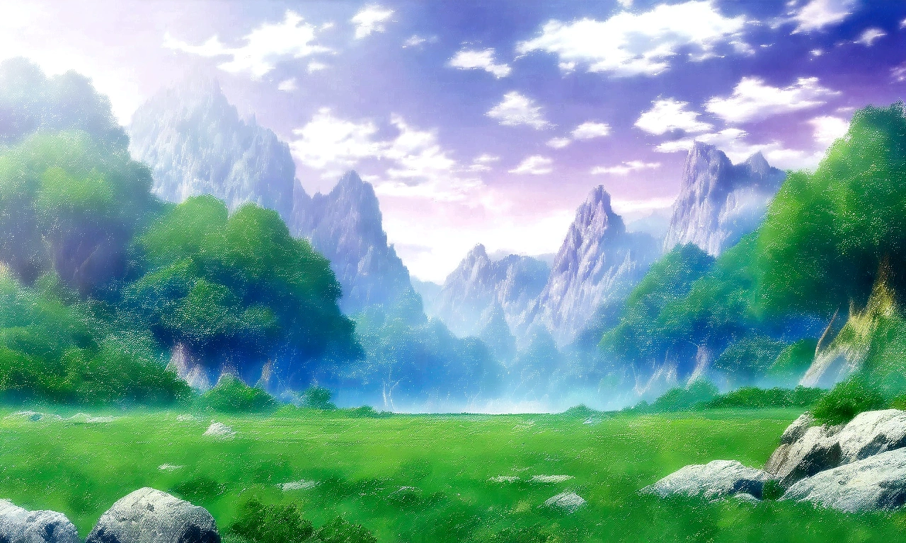 
anime - style painting of a tree in a grassy field with rocks, anime countryside landscape, anime landscape, anime landscape wallpaper, anime background art, beautiful anime scenery, anime background, anime beautiful peace scene, anime scenery, anime movie background, anime nature, anime scenery concept art, colorful anime movie background, beautiful anime scene, anime scene, beautiful landscape background