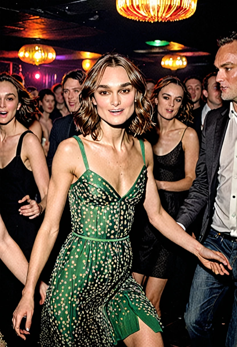 Keria knightley dancing in a nightclub