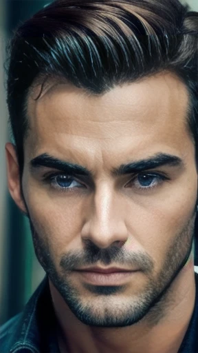 Men italian focus in face
