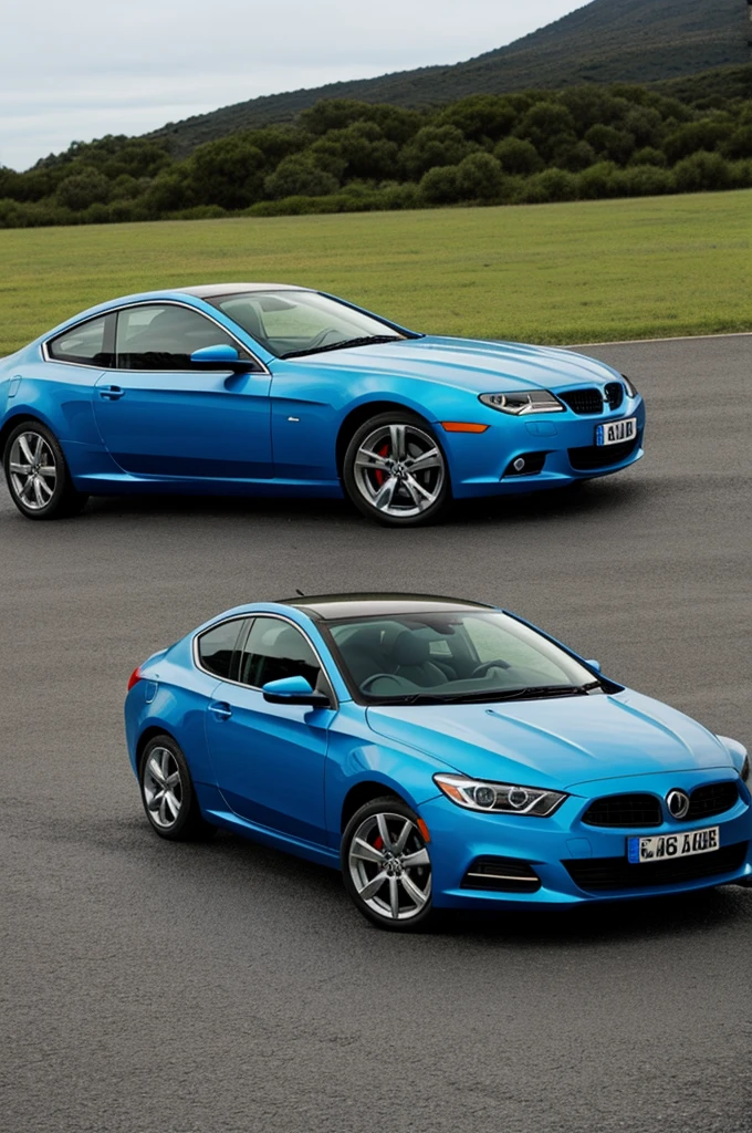 blue car