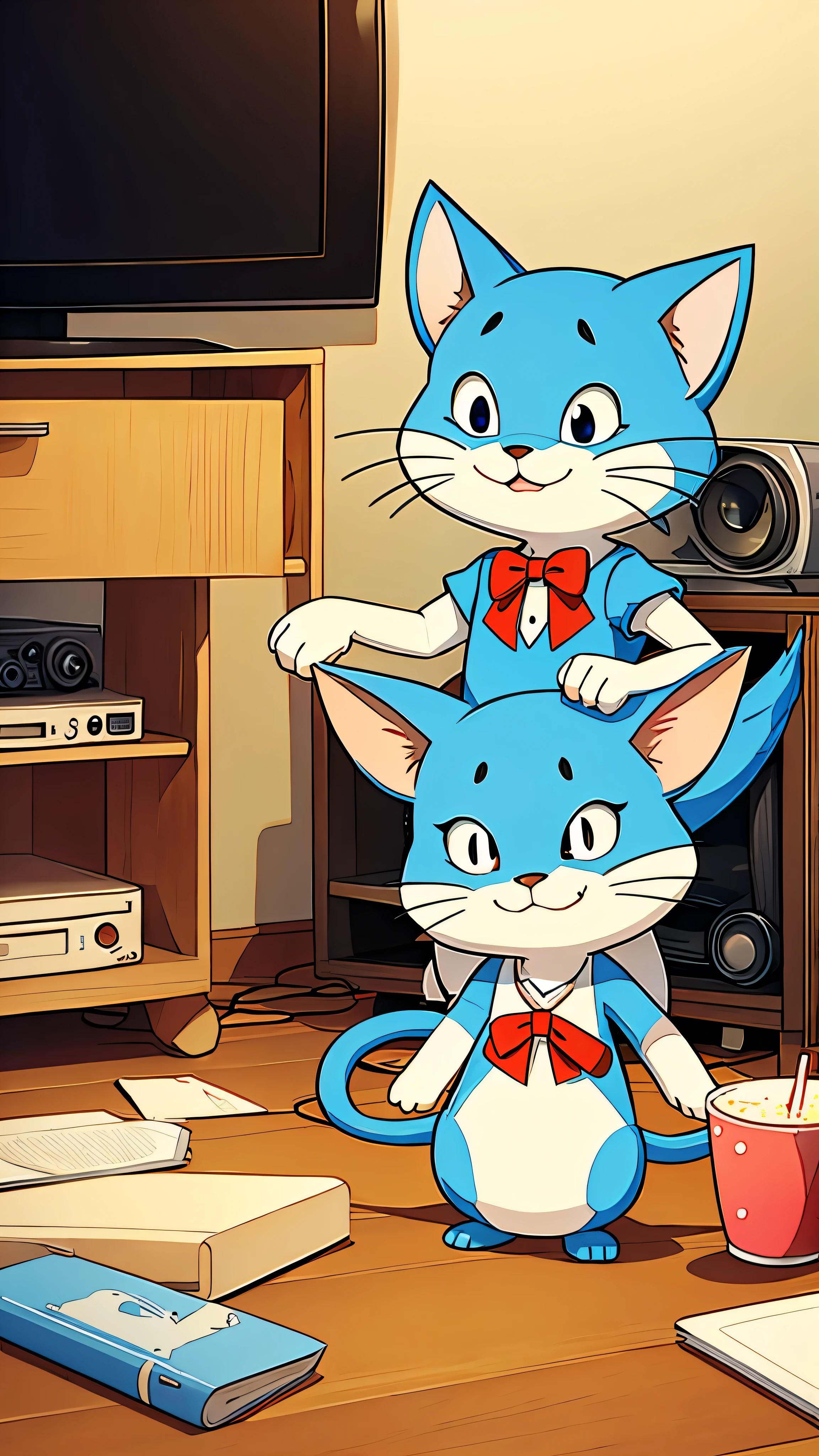 TV Series　Cute illustration of Tom and Jerry