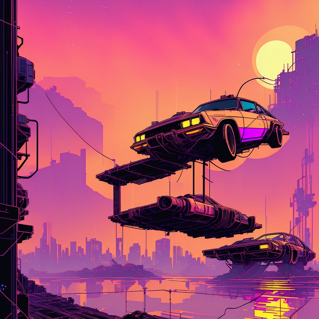 (nvinkpunk:1.2) (snwve style:0.8) Opala, lightwave, SUNSET, intricate, highy detailed