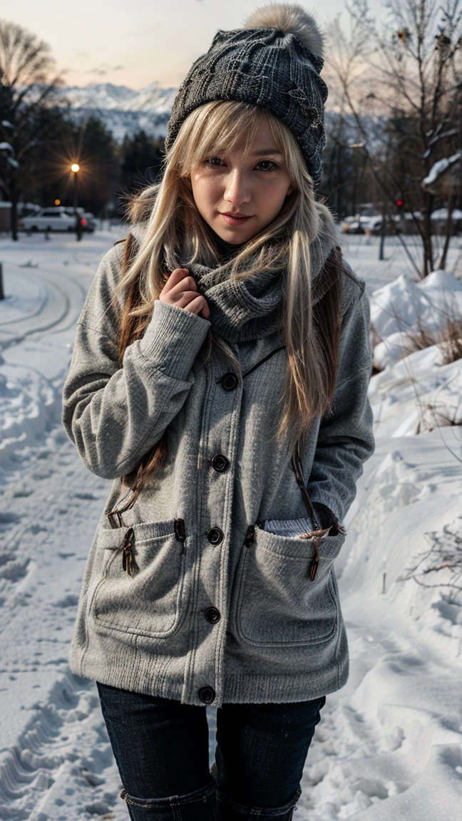 aleynatilki, a woman dressed in winter clothes