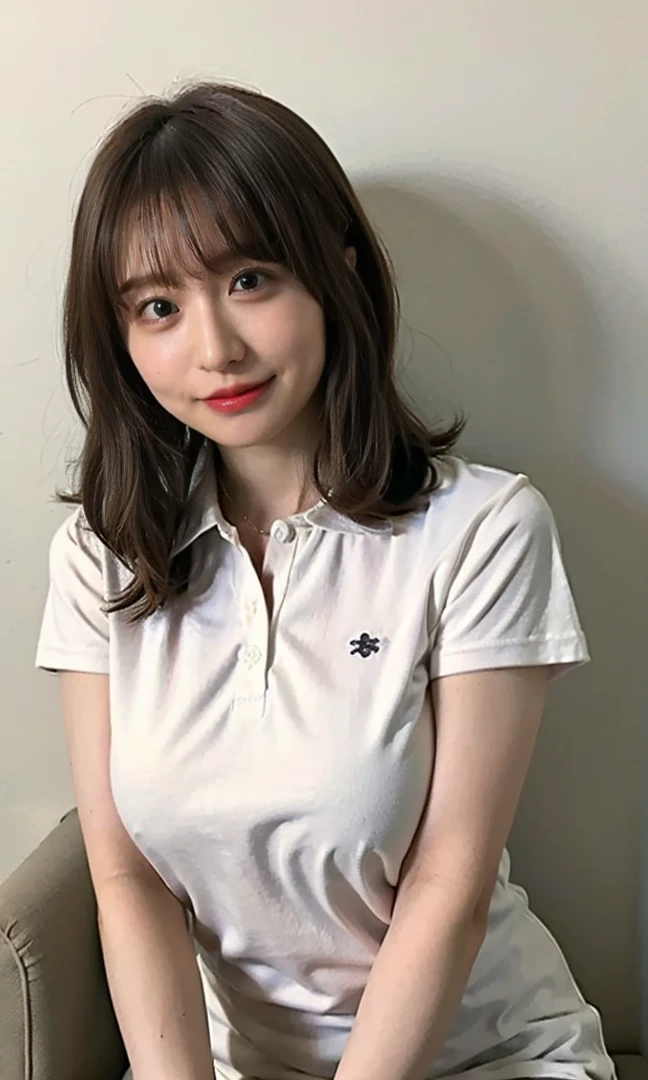 Let me wear high-class clothes www.(((Pantyhose w.Medium Short Hair、Shoulder-length hair:1.4))).((A luxurious navy blue shirt with a navy blue collar、Standing photo、Medium Hair、服の上からでもわかるBig Breasts、Both hands are in front of the belly button、A photo of panties visible through a short polo shirt、Roll up your shirt with your hands、She is wearing a white polo shirt and luxurious white panties.、:1.4))、In the living room、Cream Hair Color、Her huge breasts are obvious even through her clothes...、Small earrings、Light brown hair color、:1.4))、Shiny Hair、Light beige hair color、Background Blur、Light brown hair、{{Cowgirl Shot}}、((Close-up shot from the waist up、Big Breasts:1.4))、Big Breasts、にっこりsmile、服からでも分かるBig Breasts、Cowboy Shot、素敵なsmile、((Revealing clothing))、Full body photo、ring、Tuck your hair behind one ear、Silver Necklace、smile、Caustics、Highly detailed photos、Big Breasts、Super no makeup、(8K、RAW Photos、Highest quality、masterpiece:1.2)、(Realistic、Realistic)、1 Girl、((Big Breastsショートヘア、Looking into the camera:1.4))、Hair blowing in the wind