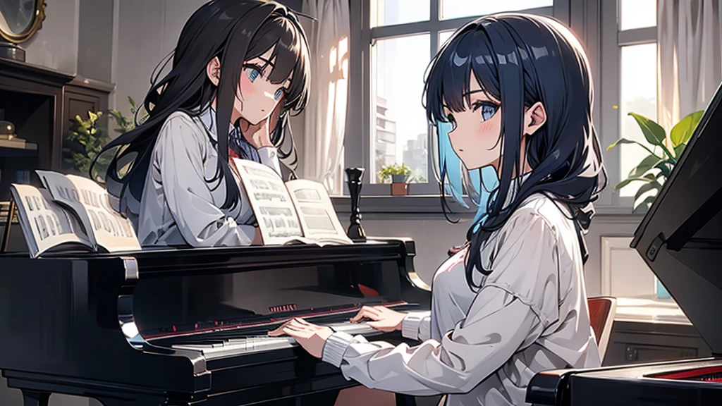 Girl playing piano