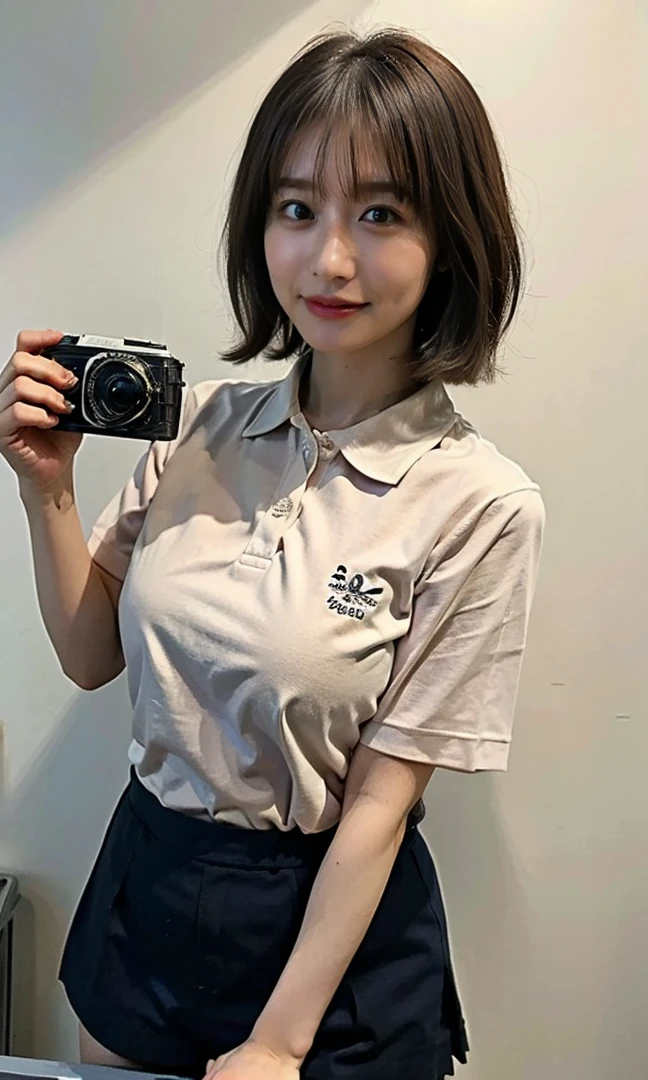If the model is、Too cute though、Let me wear fancy clothes、www.(((Pantyhose w.Medium Short Hair、Shoulder-length hair:1.4))).((A luxurious navy blue shirt with a navy blue collar、Standing photo、Medium Hair、服の上からでもわかるBig Breasts、Both hands are in front of the belly button、A photo of panties visible through a short polo shirt、Roll up your shirt with your hands、She is wearing a white polo shirt and luxurious white panties.、:1.4))、In the living room、Cream Hair Color、Her huge breasts are obvious even through her clothes...、Small earrings、Light brown hair color、:1.4))、Shiny Hair、Light beige hair color、Background Blur、Light brown hair、{{Cowgirl Shot}}、((Close-up shot from the waist up、Big Breasts:1.4))、Big Breasts、にっこりsmile、服からでも分かるBig Breasts、Cowboy Shot、素敵なsmile、((Revealing clothing))、Full body photo、ring、Tuck your hair behind one ear、Silver Necklace、smile、Caustics、Highly detailed photos、Big Breasts、Super no makeup、(8K、RAW Photos、Highest quality、masterpiece:1.2)、(Realistic、Realistic)、1 Girl、((Big Breastsショートヘア、Looking into the camera:1.4))、Hair blowing in the wind