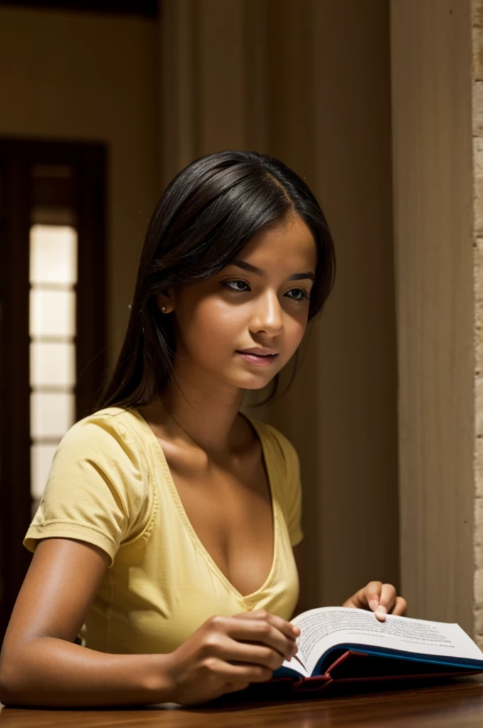 Girl studying Latin