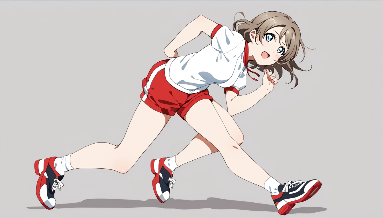 1 girl love live Watanabe you gym uniform running full body