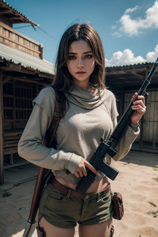 cria pra mim barnner type image of realistic channel of games, shots and super realistic weapons