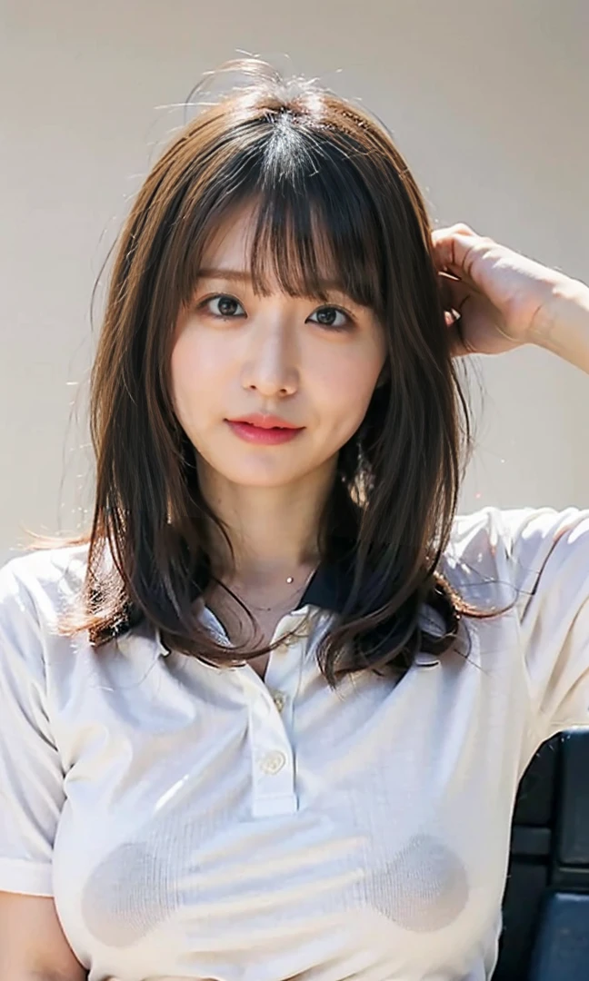 She puts her hand inside her panties and masturbates。、.(((Pantyhose w.Medium Short Hair、Shoulder-length hair:1.4))).((A luxurious navy blue shirt with a navy blue collar、Standing photo、Medium Hair、服の上からでもわかるBig Breasts、Both hands are in front of the belly button、A photo of panties visible through a short polo shirt、Roll up your shirt with your hands、She is wearing a white polo shirt and luxurious white panties.、:1.4))、In the living room、Cream Hair Color、Her huge breasts are obvious even through her clothes...、Small earrings、Light brown hair color、:1.4))、Shiny Hair、Light beige hair color、Background Blur、Light brown hair、{{Cowgirl Shot}}、((Close-up shot from the waist up、Big Breasts:1.4))、Big Breasts、にっこりsmile、服からでも分かるBig Breasts、Cowboy Shot、素敵なsmile、((Revealing clothing))、Full body photo、ring、Tuck your hair behind one ear、Silver Necklace、smile、Caustics、Highly detailed photos、Big Breasts、Super no makeup、(8K、RAW Photos、Highest quality、masterpiece:1.2)、(Realistic、Realistic)、1 Girl、((Big Breastsショートヘア、Looking into the camera:1.4))、Hair blowing in the wind
