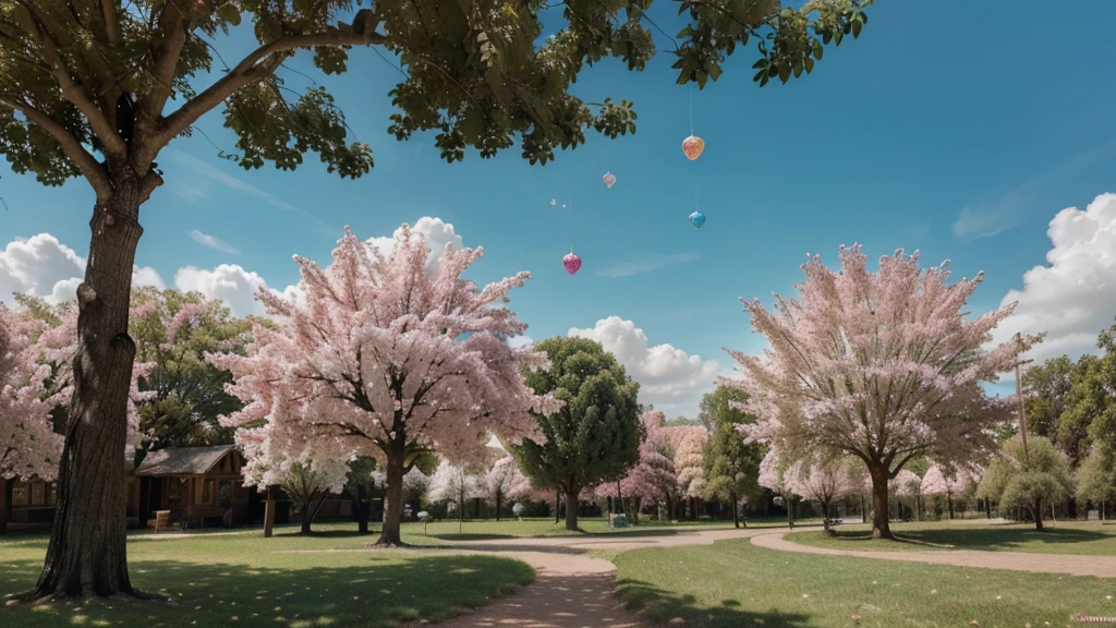 cotton candy treeest quality at best,4K,8K,A high resolution,tmasterpiece:1.2),ultra - detailed,(current,realisticlying,Photorealistic:1.37),Sweet,vivd colour,Whimsical,giant tree,soft sky,Fluffy clouds,Fairytale,Tasty,tree branch filled with candy,sugar coated leaves,Sparkling,Soft and chewy,Playful,cheerfulness,summer,an enchanted village forest,enjoyable,imagination,Stas,Light and airy,enjoy,Cleavage is seductive,irresistible,fanciful,edible,indulgent,towering,Pleasant,heart-stirring,iridescent,Candy heaven