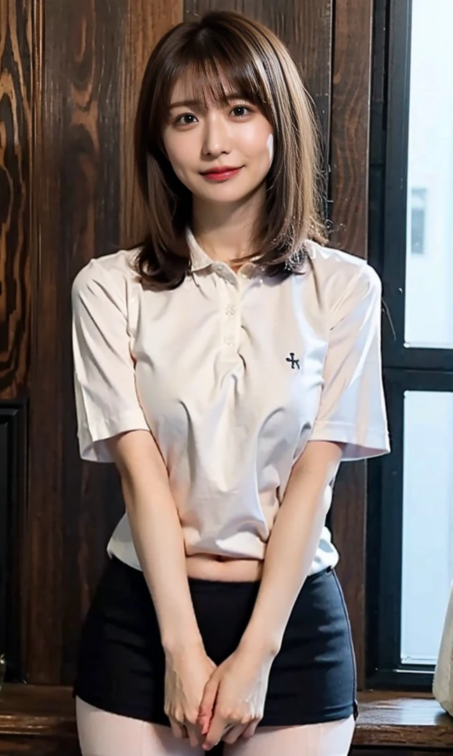 She puts her hand inside her panties and masturbates。、.(((Pantyhose w.Medium Short Hair、Shoulder-length hair:1.4))).((A luxurious navy blue shirt with a navy blue collar、Standing photo、Medium Hair、服の上からでもわかるBig Breasts、Both hands are in front of the belly button、A photo of panties visible through a short polo shirt、Roll up your shirt with your hands、She is wearing a white polo shirt and luxurious white panties.、:1.4))、In the living room、Cream Hair Color、Her huge breasts are obvious even through her clothes...、Small earrings、Light brown hair color、:1.4））、Shiny Hair、Light beige hair color、Background Blur、Light brown hair、｛｛Cowgirl Shot｝｝、（（Close-up shot from the waist up、Big Breasts:1.4））、Big Breasts、にっこりsmile、服からでも分かるBig Breasts、Cowboy Shot、素敵なsmile、（（Revealing clothing））、Full body photo、ring、Tuck your hair behind one ear、Silver Necklace、smile、Caustics、Highly detailed photos、Big Breasts、Super no makeup、(8K、RAW Photos、Highest quality、masterpiece:1.2)、(Realistic、Realistic)、1 Girl、((Big Breastsショートヘア、Looking into the camera:1.4))、Hair blowing in the wind
