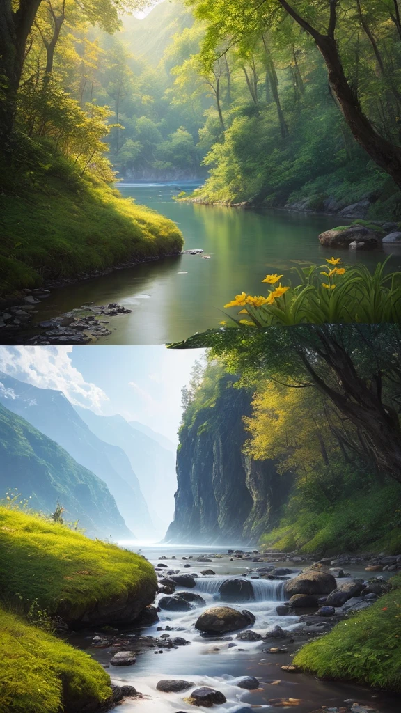 landscape,water,(Highly detailed CG Unity 8k wallpaper), The most beautiful works of art in the world,Professional majestic oil painting,complicated, High detail, Sharp focus, dramatic, Photorealistic pictorial art