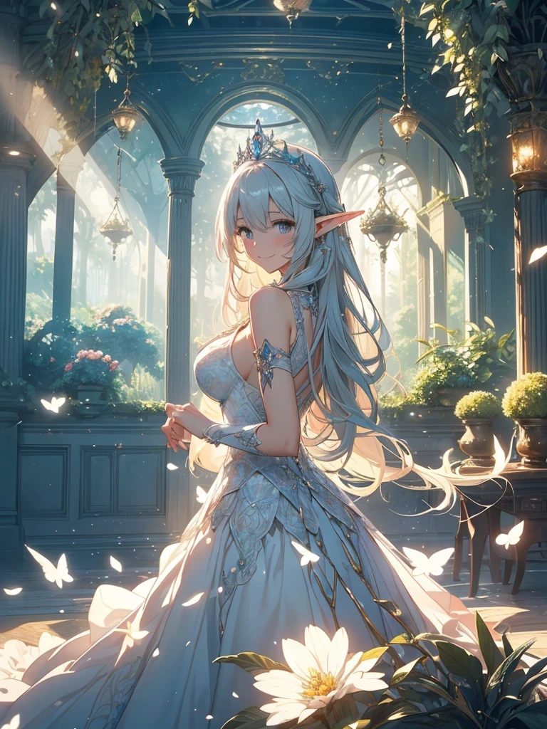 最high quality、1woman elf 、bionde、、、タロットカード風にBeautiful foam、、CourtyardShining fairy wings、E.G: Worst quality ,Flower fractal art 、see-throughbodystocking,Beautiful side shot, radiance,High-definition depiction, Realistic, 8K, Unity, beautiful Shot, light smile, Beautifully and vividly drawn, , Beautiful, beautiful, clear skin、sexly,beautiful dress,Countless rays of light pouring down, Swirling Light, big background, Raise one arm above your head, Intense light is emitted from the magic circle in front of the girl. forest、Lots of leaves、Green leaves、flower、Particles of light、Bedroom at night、Magic Palace、Fairy tale、
Romanticism,Cowboy Shot: The most beautiful form of chaos, Mr..々Farbe, Intertwined flowers, Particle,magical gentle light,smile,sexly,image quality、masterpiece、Beautiful Face、Super beautiful elf woman((Big breasted 22 year old office lady、Bust 100,Beautiful long ironed hair 、bionde hair,height: 165cm。、sexly、Esbian、、high quality、、Visual art、Written boundary depth、、Elf Ears、、universe、Happy smile、Gentle light、Elf forest、elegant、ticker beautiful decorative、、magic、forest、beautiful tiara、Beautiful bed、Beautiful Landscape、A kind smile、wonderful、Fluttering petals、Dance happily、、Cultivate fantasy、、Mystery light Lots of flowers、、art、forest, palace, art,mystery,Ultra-high resolution,atmosphere