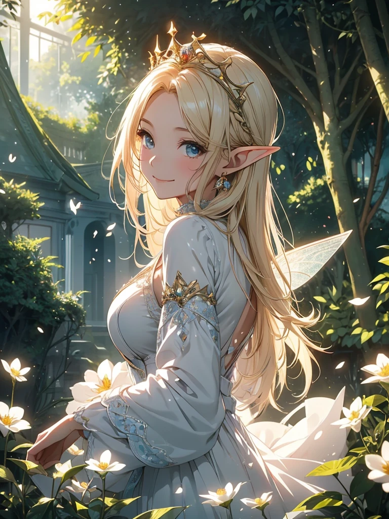 最high quality、1woman elf 、bionde、、、タロットカード風にBeautiful foam、、CourtyardShining fairy wings、E.G: Worst quality ,Flower fractal art 、see-throughbodystocking,Beautiful side shot, radiance,High-definition depiction, Realistic, 8K, Unity, beautiful Shot, light smile, Beautifully and vividly drawn, , Beautiful, beautiful, clear skin、sexly,beautiful dress,Countless rays of light pouring down, Swirling Light, big background, Raise one arm above your head, Intense light is emitted from the magic circle in front of the girl. forest、Lots of leaves、Green leaves、flower、Particles of light、Bedroom at night、Magic Palace、Fairy tale、
Romanticism,Cowboy Shot: The most beautiful form of chaos, Mr..々Farbe, Intertwined flowers, Particle,magical gentle light,smile,sexly,image quality、masterpiece、Beautiful Face、Super beautiful elf woman((Big breasted 22 year old office lady、Bust 100,Beautiful long ironed hair 、bionde hair,height: 165cm。、sexly、Esbian、、high quality、、Visual art、Written boundary depth、、Elf Ears、、universe、Happy smile、Gentle light、Elf forest、elegant、ticker beautiful decorative、、magic、forest、beautiful tiara、Beautiful bed、Beautiful Landscape、A kind smile、wonderful、Fluttering petals、Dance happily、、Cultivate fantasy、、Mystery light Lots of flowers、、art、forest, palace, art,mystery,Ultra-high resolution,atmosphere