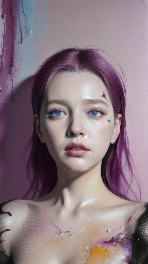 Android Beauty, Powerful paintings inspired by Francis Bacon, Ultra-realistic surrealism, Hyperrealism, fear, art, hyper real painting, Realistic illustration painting, カラフルなHyperrealism, Hyper-realistic digital art