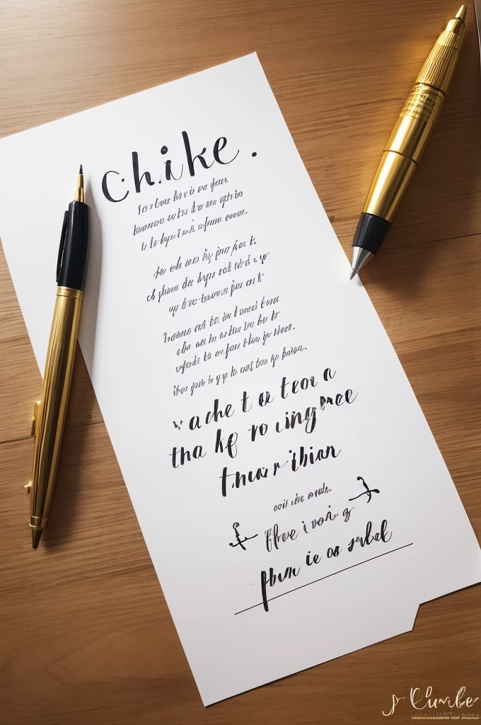 Make a lettering on paper using the word choice, with very pointed letters and shadow 
