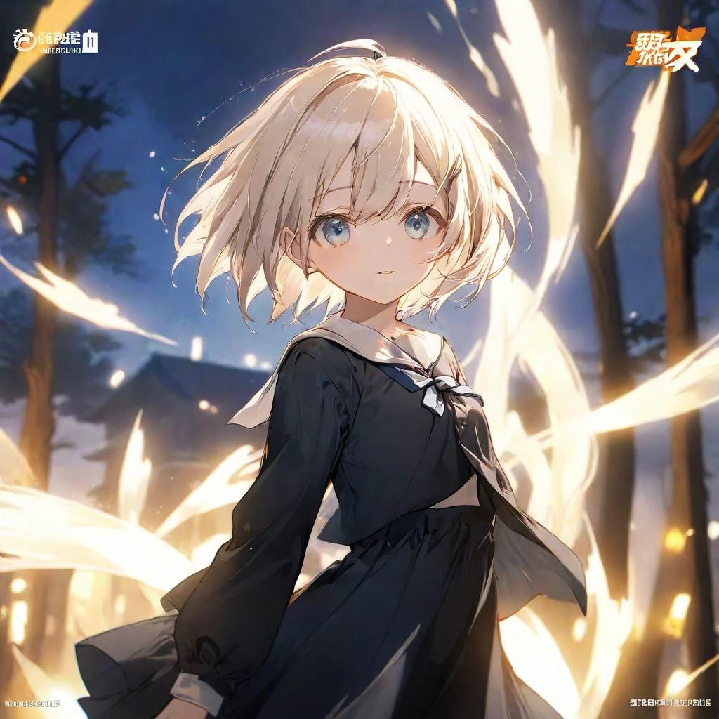 Top quality, official art, absurdres, highres, waifu2x, break,1girl, school girl, short hair, small breasts, beautiful detailed eyes,sleepily, outdoors, wind, break,(clear line illustration:1.2),very high resolution, very aesthetic, super detailed skin, Best cinematic lighting powered by famous artist, 8k,beauty illustration,photoshop_(medium),,(Detailed Lighting),