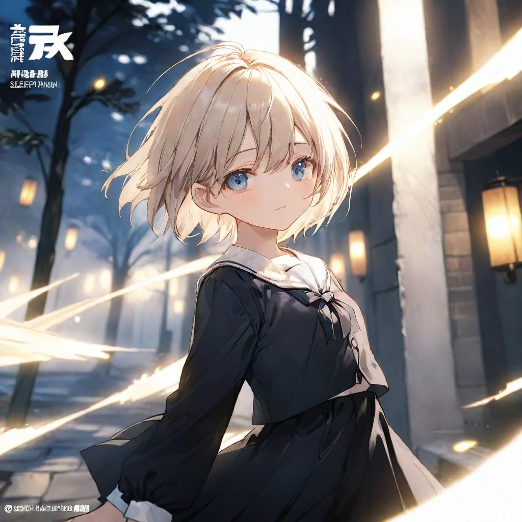 Top quality, official art, absurdres, highres, waifu2x, break,1girl, school girl, short hair, small breasts, beautiful detailed eyes,sleepily, outdoors, wind, break,(clear line illustration:1.2),very high resolution, very aesthetic, super detailed skin, Best cinematic lighting powered by famous artist, 8k,beauty illustration,photoshop_(medium),,(Detailed Lighting),