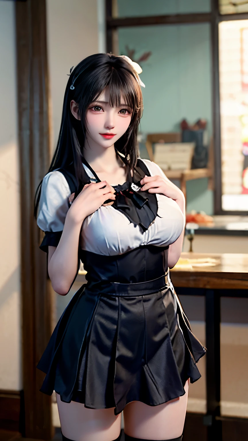 (Very delicate and beautiful:1.2)super model,,Big Breasts,Beautiful breasts,voluptuous,【bike shorts】,,【3girls】,,Highest quality, High resolution, 8K,Kick in a hurry,Maid clothes,mini skirt.Three Girls