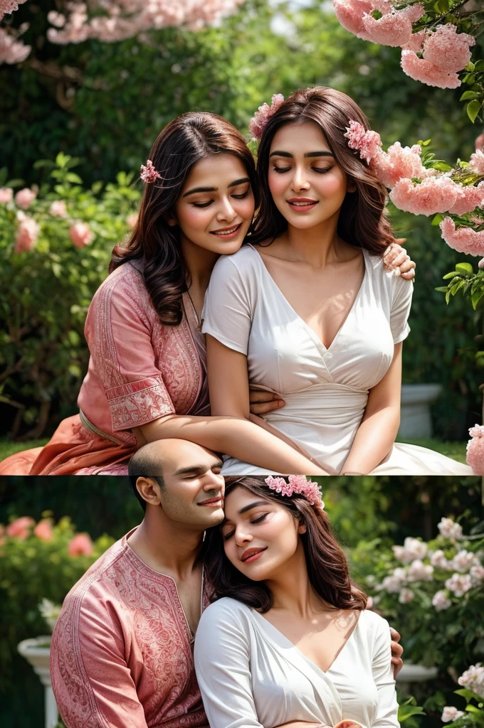  young love! 🌸 In a sun-kissed garden, their hearts entwined, the Indian couple embraced. His arms wrapped around her, sheltering her from the world. Her head nestled against his chest, finding solace in his warmth. The fragrant blooms bore witness to their whispered promises, as if echoing their love. Time stood still, and in that quiet moment, they were the universe’s sweetest secret. 💕🌿