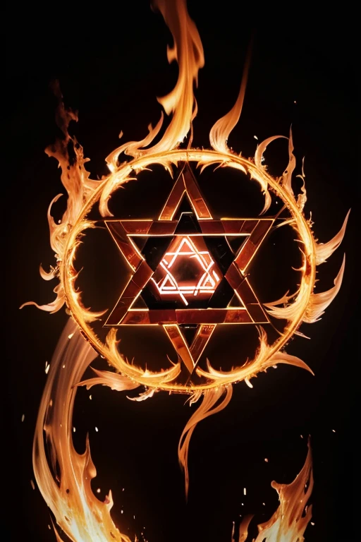 create a flaming star of david