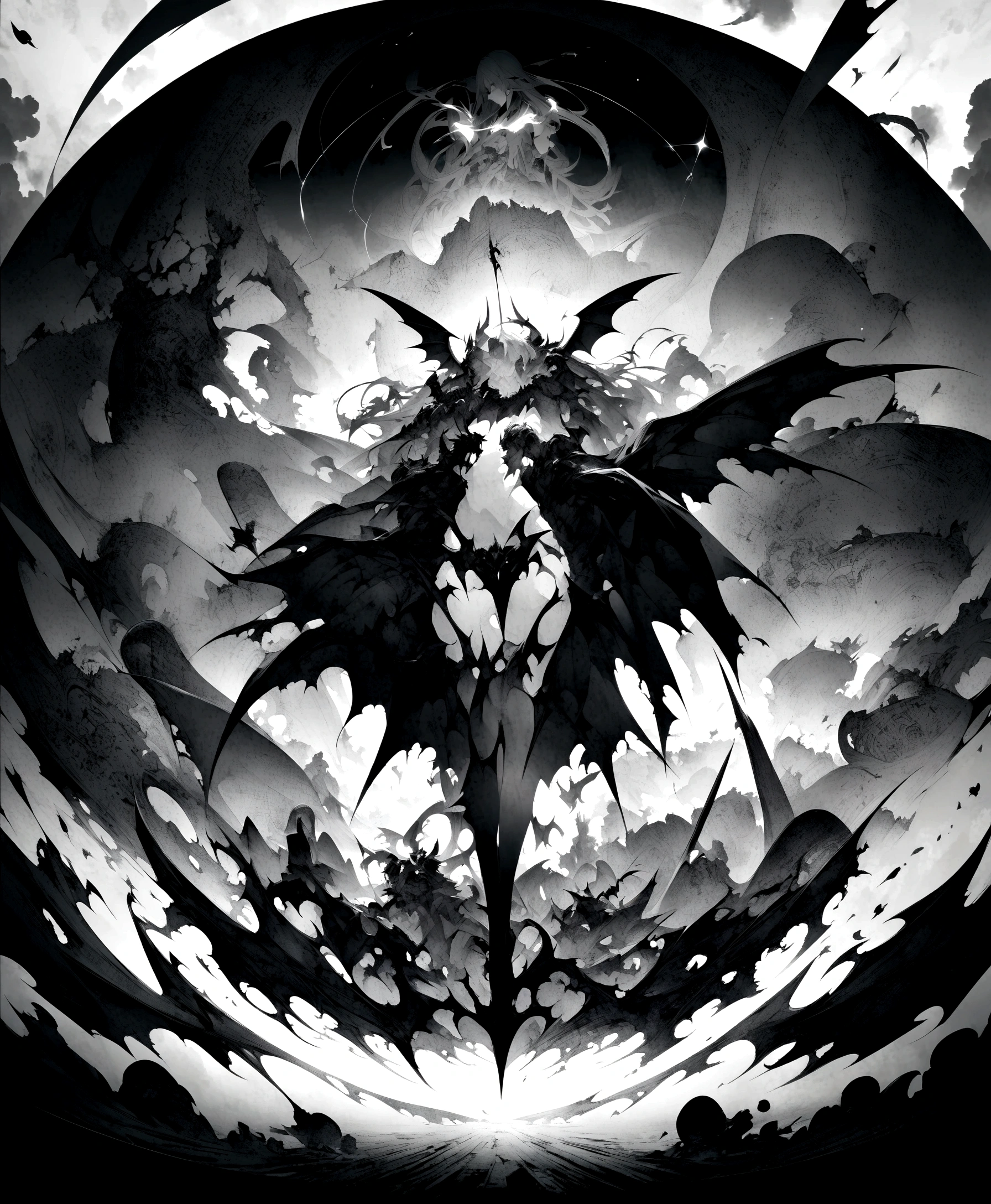 Monochrome、Black and White、light and dark、world、Angels and Demons、Heaven and Hell、
