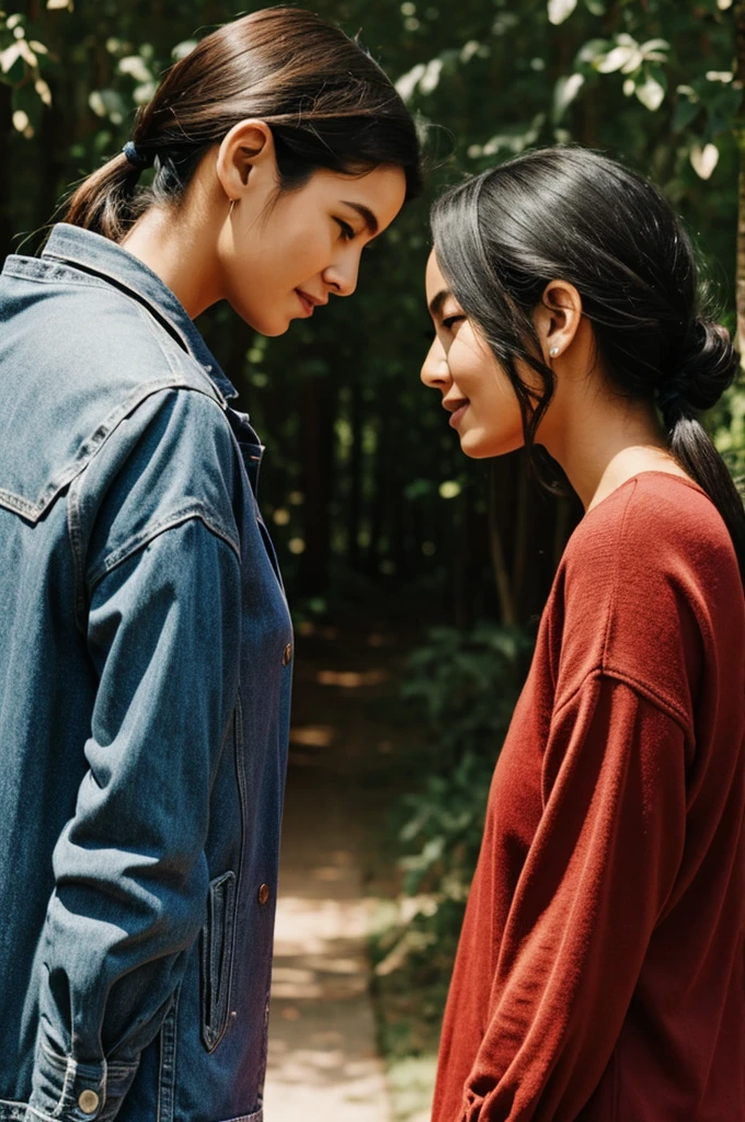 Two women talking
