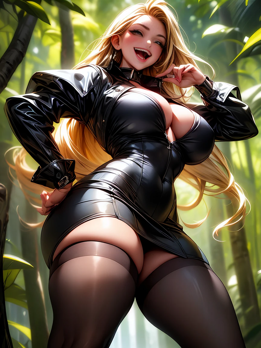 woman, (((from below))), busy forest, foreshortening, (seductive pose), laughing, crazy pose, large breasts, happy,, photorealistic, masterpiece, realistic, high contrast, hyper detailed, best quality, ultra high res, photorealistic, high resolution, detailed,woman, (((from below))), busy forest, foreshortening, (seductive pose), laughing, crazy pose, large breasts, big , huge breasts,happy, blonde hair , photorealistic, masterpiece, realistic, high contrast, ugn kata, hyper detailed, best quality, ultra high res, photorealistic, high resolution, detailed,