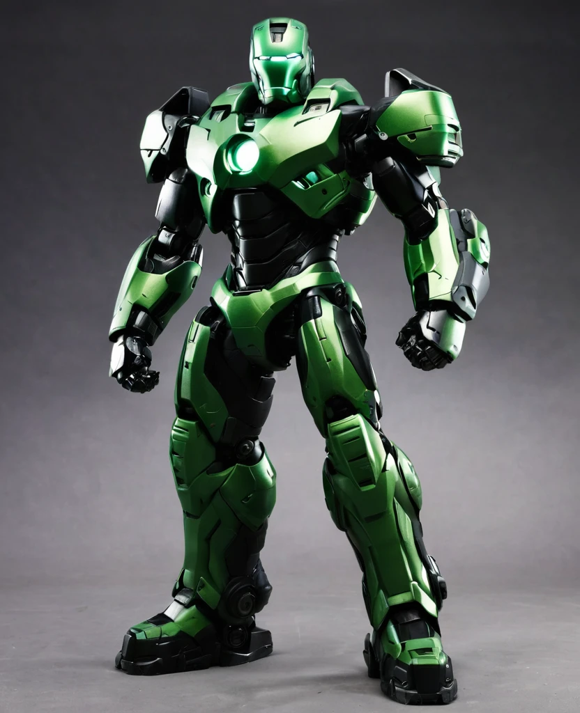 War machine, green black colour, heroic, full body, (war machine)
