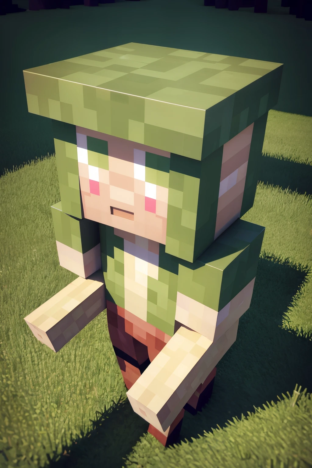 minecraft character exploring