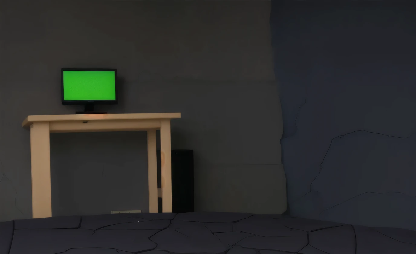 room with cracked walls
