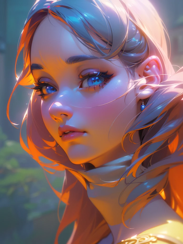 a detailed anime girl with beautiful detailed eyes, beautiful detailed lips, extremely detailed face, long eyelashes, intricate hairstyle, colorful vibrant setting, natural lighting, fantasy landscape background, (best quality, 4k, 8k, highres, masterpiece:1.2), ultra-detailed, (realistic, photorealistic, photo-realistic:1.37), vibrant colors, cinematic lighting, intricate details, fantasy, digital art