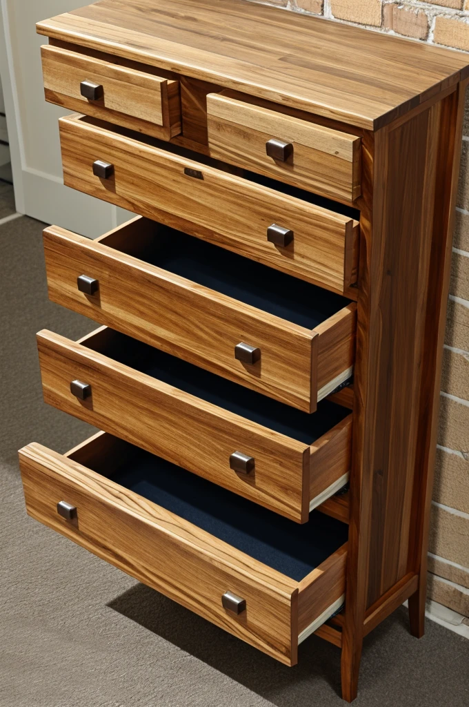 Wooden furniture with four original 40 centimeters high drawers