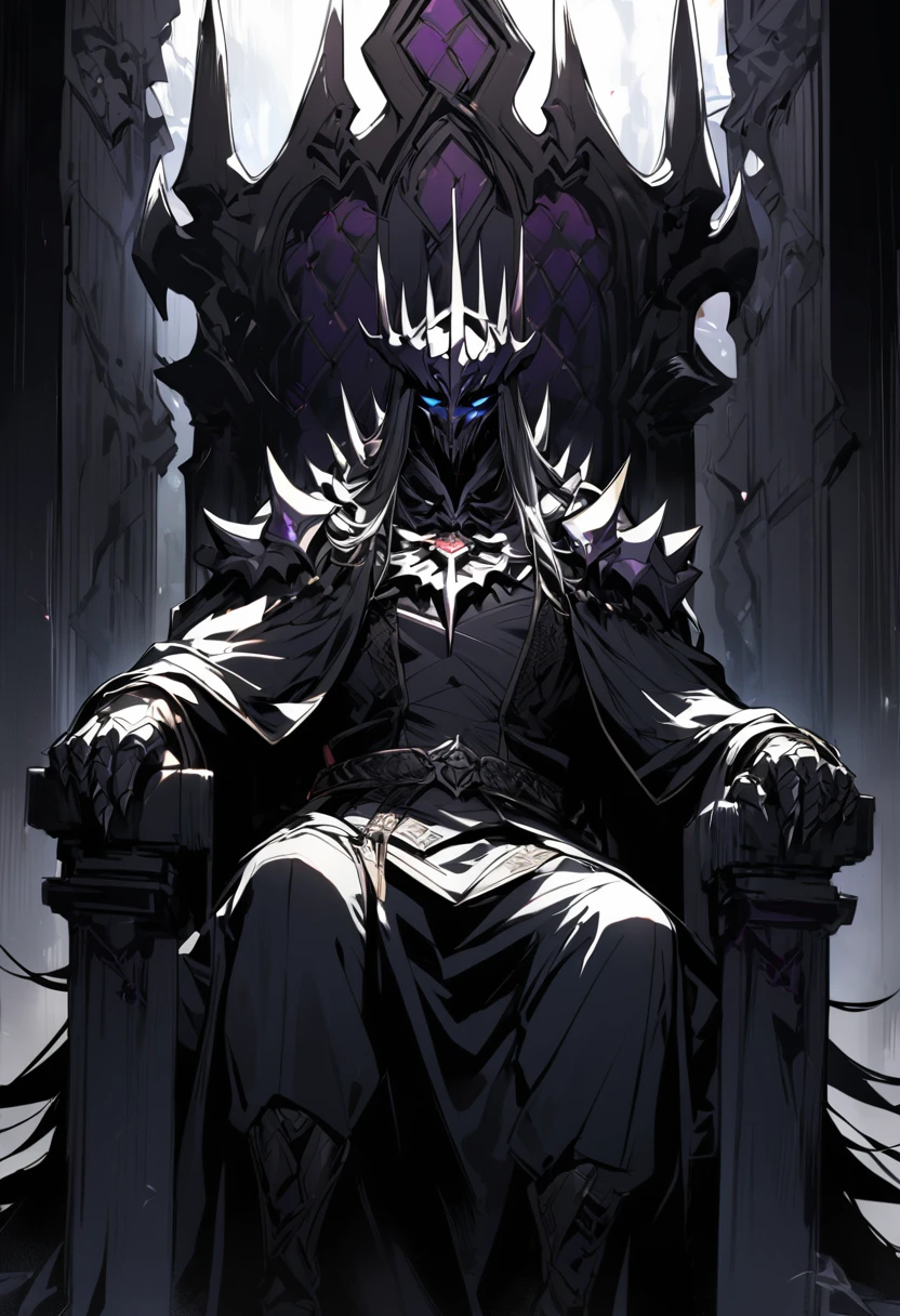 The dark king sitting on his throne