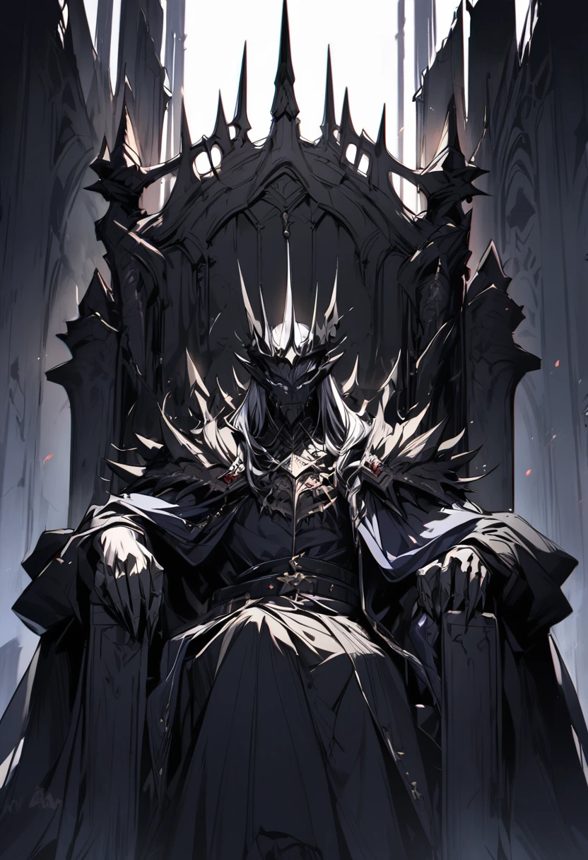 The dark king sitting on his throne