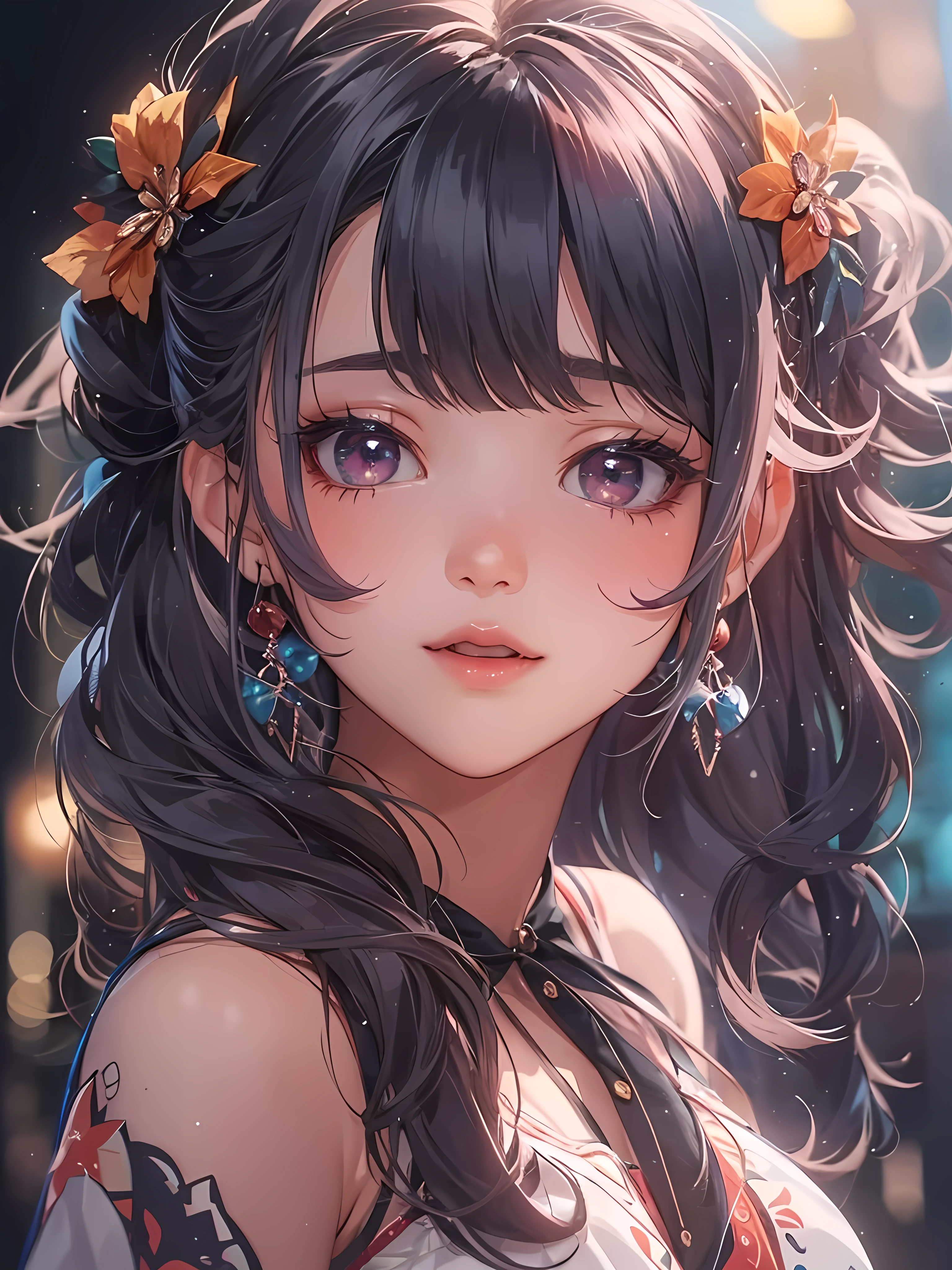 beautiful girl, Anime Style, Detailed face, Wearing a cute and stylish dress, Located in a charming and picturesque setting, Vivid and attractive lighting, Dynamic pose, Japanese Anime Style, high quality, Very detailed, 8K resolution, Cinema Lighting, 最high quality, Vibrant colors, Instagrammable, beautiful, tendency, Hair colors and styles are vibrant and unique、sexly、erotic