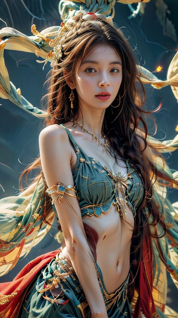Browsing Caution, Flower strokes, 1 Sister, alone, Hanfu, old_Chinese Idol_architecture, Flower Field, Blooming Flowers, (White smoke:1.Hot reality:1.4), Tangled, Datura stramonium, squeeze, Official Art, Unity8k wallpaper, Super detailed, Beautiful and beautiful, masterpiece,The best quality at its best, (Dynamic Angle:1.4), Glowing Skin, (Colorful sparks fly:1) Chaos in its most beautiful form, elegant, Fauvist design, Vibrant colors, Romantic Depth of Field Exotic_dance, Half a Turtle_Upper body, Browsing Caution, Light and dark contrast, Cinema Lighting,Ruined ancient temple,