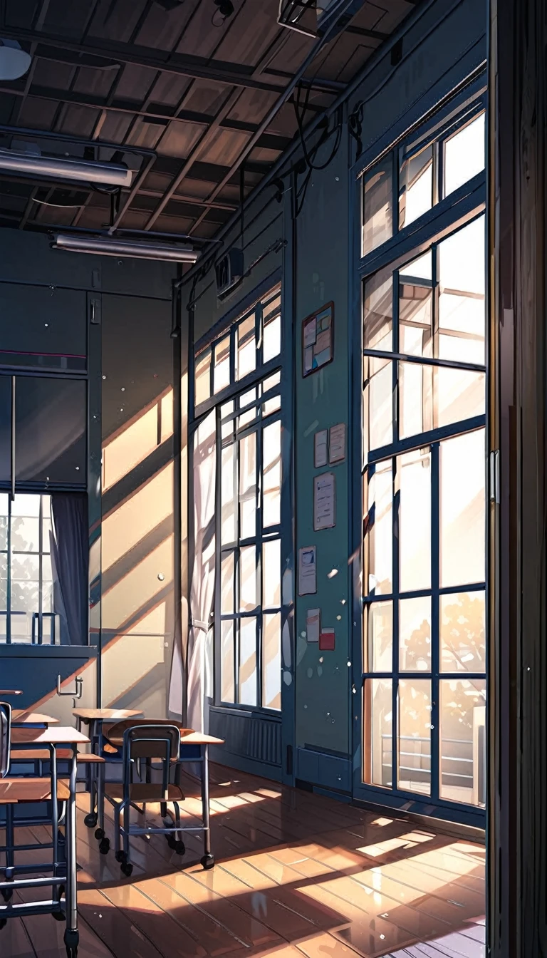 blackboard、curtain、window、background、classroom