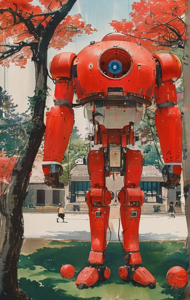 On a bright red campus"YES"Character