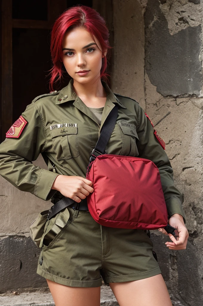 A Red Millitary Bagde With A Bright Red Star ⭐