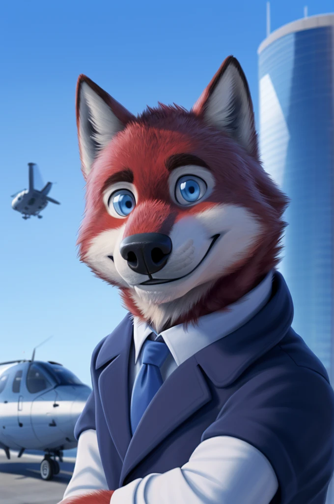 Ivan Fedorovich Wolfbach (Novosibirsk) ,высокий Beautiful, wolf,young, 24 years, brown fur,Kind,(red body:1.3),beautiful blue eyes,Novosibirsk,dressed,civil aviation pilot uniform,White shirt,epaulets командира, черный tie, trousers,airline pilot, commander's cap, trousers,canine, wolf, detailed fur, male, second, paw pads, finger claws,At the viewer, 5 fingers, paws, 5 fingers, smile, wrist watch, т nextel,by xenoforge, (difficult, high detail, digital photography, soft focus, RAW,goes for a walk, ,Very close to the camera,airport,Novosibirsk, smile, good mood, positive, Very close to the camera, plaid shirt, At the hairdresser, without hair, epaulets captain,
Photorealism, realistic, photorealistic, digital style, Subsurface scattering,I look at the viewer,стоит White shirt, epaulets, Strips, captain, trousers, tie, nearby by helicopter, Mi-8,smile, teeth, Beautiful,close to the camera,
masterpiece, Best quality, ultra realistic, 8 thousand.)