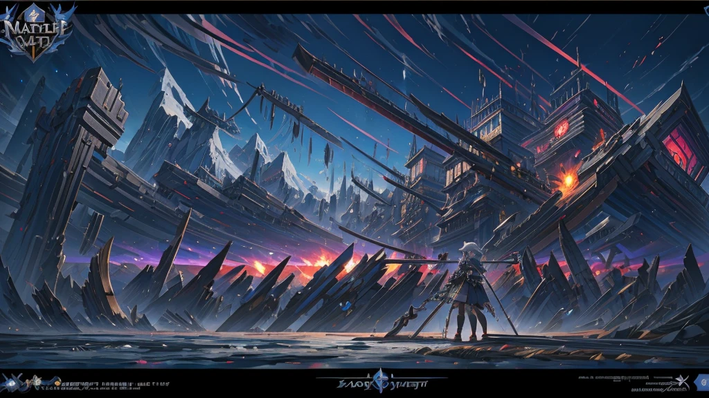 Anime girl with a big scythe and a big scythe, MapleStory character art, Shalltear Bloodfallen, Kschaert Krentz Key Art Feminine, MapleStory Gun Girl, Official character art, Tear from Overlord, ( ( Character Concept Art ) ), jrpg character art, Official Art, Official Artwork, high detailed Official Artwork