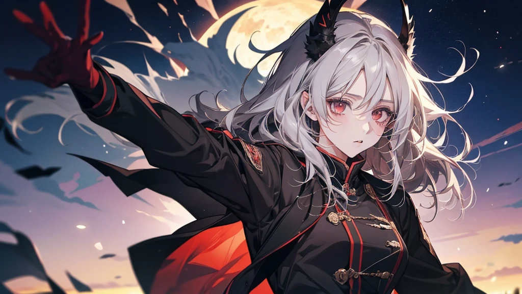 Anime girl with white hair and black clothes holding a demon, artwork in the style of Gwaiz, Jan J, Dark devil dancer, artstation pixivでトレンド, Gwaiz on artstation pixiv, Devil Anime Girl, Gwaiz on pixiv artstation, Dragon Girl, Gwaiz, the Dragon Girl portrait, Anime Monster Girl
