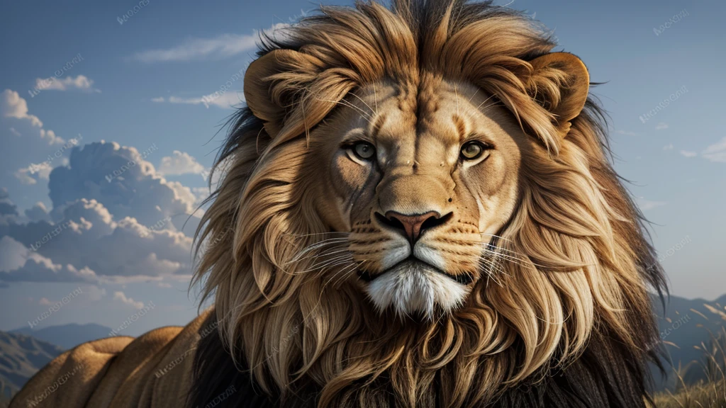 Lion, Divine Lion, Detailed Realistic Lion 16K, Golden Lion, Strong Lion, 16K realistic detailed, Luz solar realista 8K, Detailed realistic solar energy, Luz naturals realista detalhada, Solar Power Screws, ULTRAHD Photorealism, Ultra-realistic detailed colors, Texturas Detalhadas photorrealistics 16K, Contraste Natural 8K, Ultra Detalhado 8K, Nitidez 8K photorrealistic, golden light, black and gold, naturals, Linda, Rendering, photorrealistic, UltraHigh definition, 4K, detailed textures, thunder, detailed shadows, detailed colors, SUNSET, SUNSET, SUNSET, naturals Linda, Great Divine, SUNSET, detailed contrast, realistic contrast, high resolution, detailed colors, fire, villany, divine creature, 8K Realista Detalhado, 16K, 8K, High definition, detailed contrast, realistic contrast, high resolution, detailed colors, fire, villany, divine creature, 8K, realistic detailed, posh,