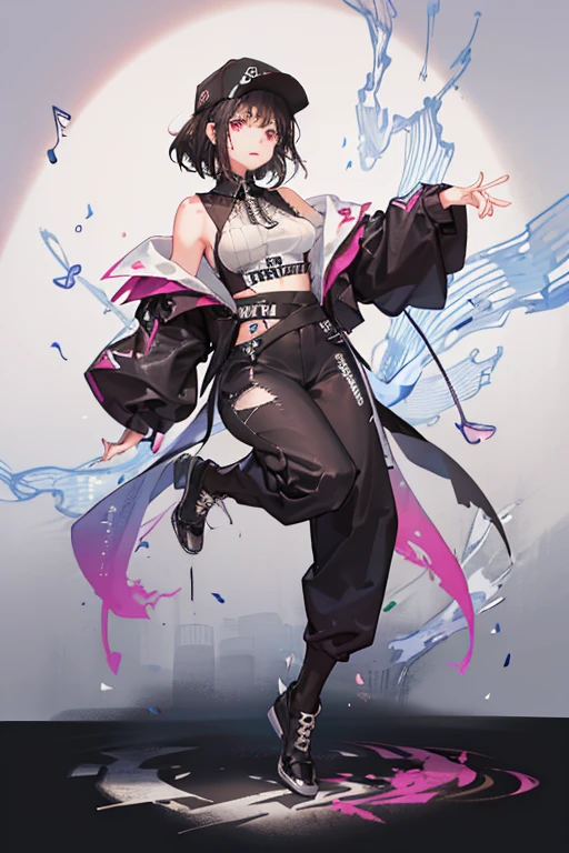 A background filled with scattered musical notes in various sizes and colors
A background completely filled with scattered musical notes in various sizes and colors, covering the entire screen.
beautiful girl colorful image
Dance hiphop Dance CREW Waacking
Punking
black medium hair black medium hair
Five fingers Baggy clothes Baggy clothes